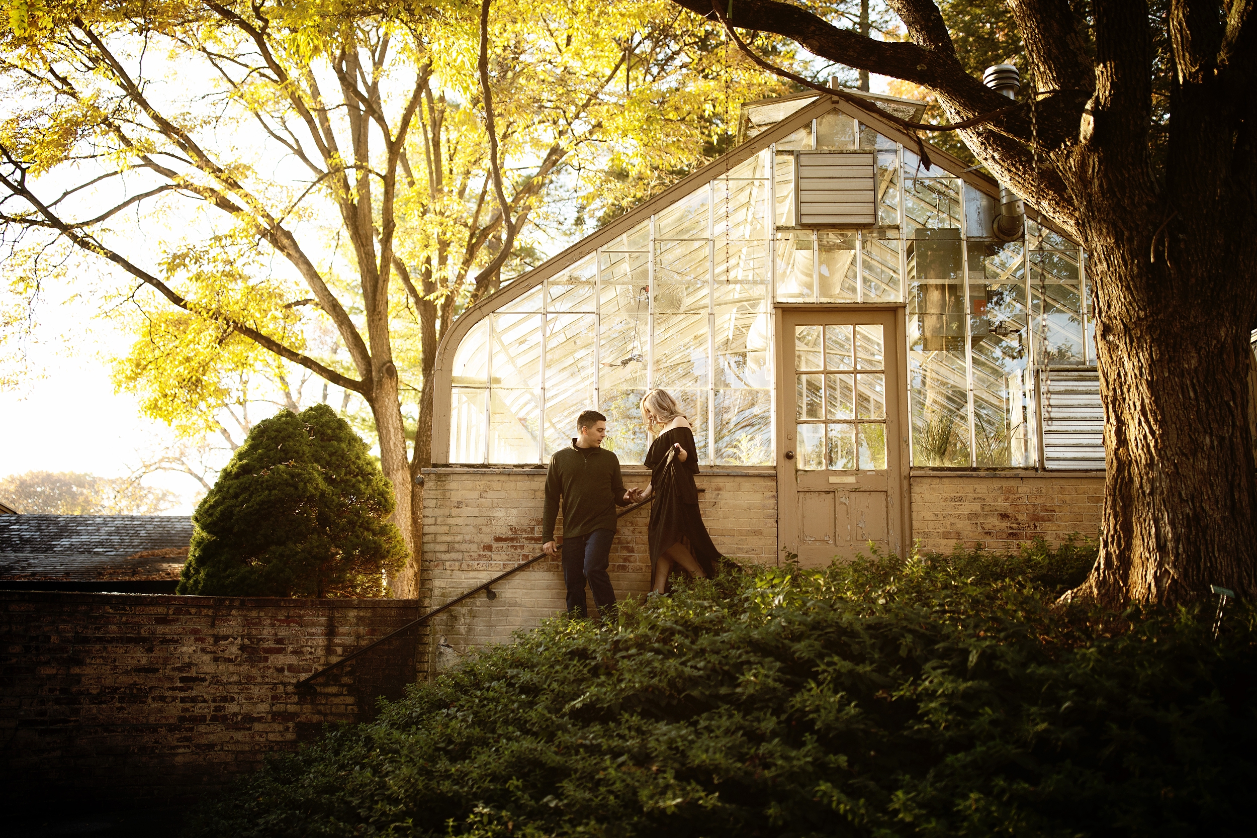 Conestoga House and Gardens Romantic Fall Engagement Photos.