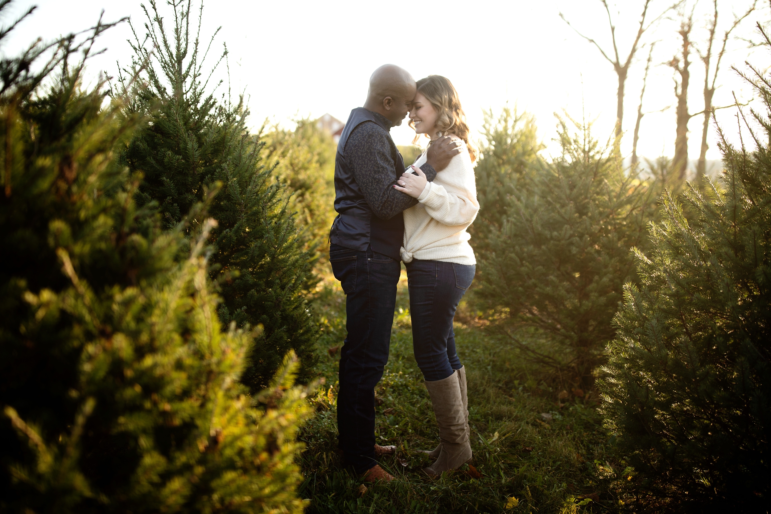 The Barns at Elizabeth Farms, Lancaster PA Christmas Tree Farm Engagement Photo Session, captured by Janae Rose Photography Lancaster PA Wedding Photographer
