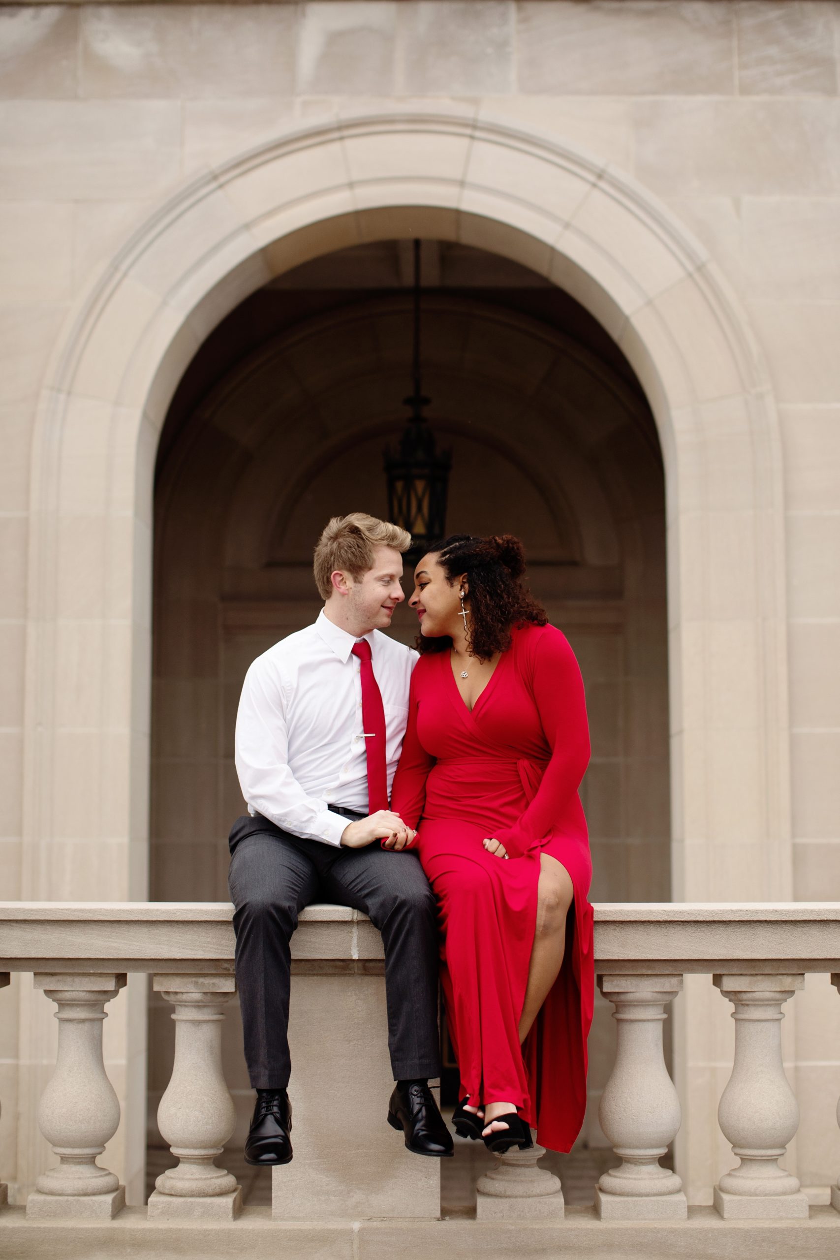 Hershey PA Theatre Romantic and Bold Engagement Photo Session captured by Hershey, PA photographers Janae Rose Photography