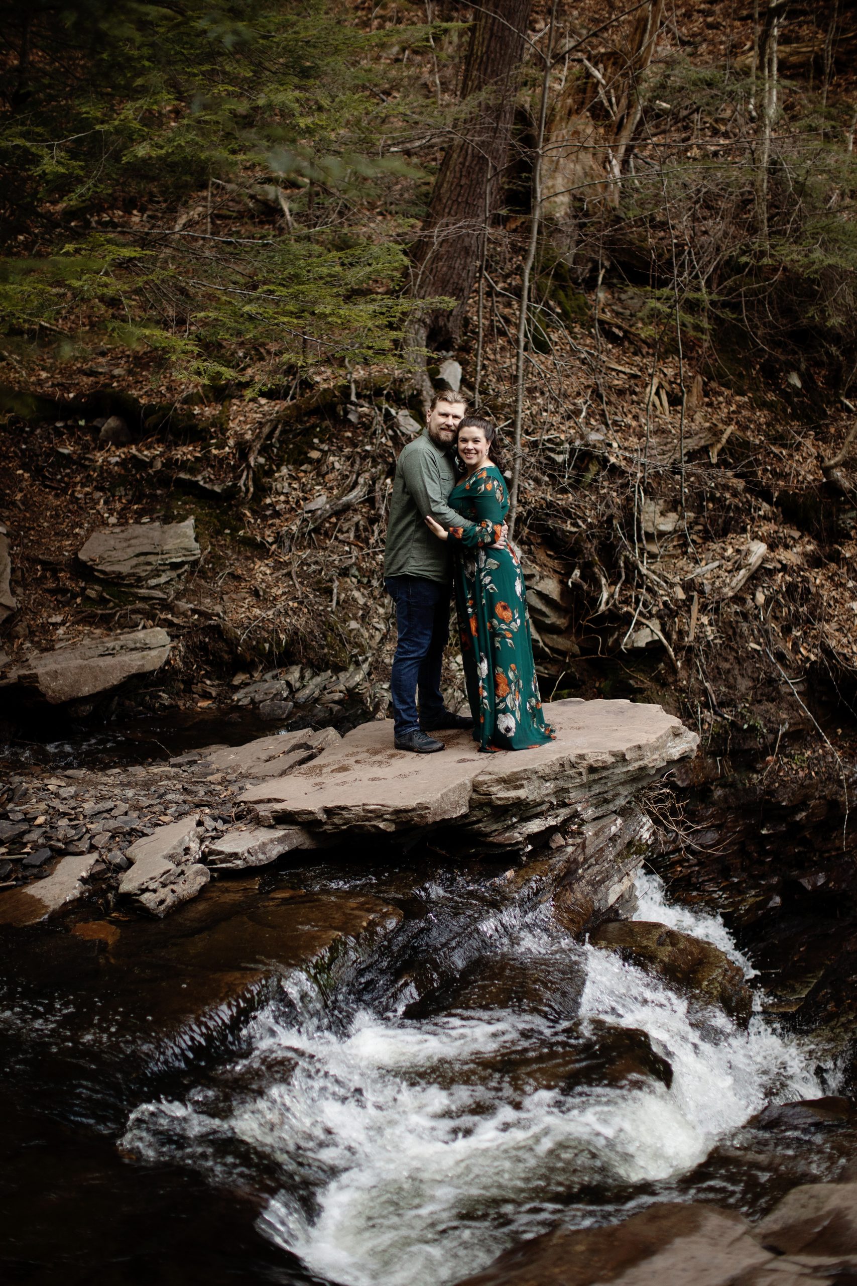 Ricketts Glen State Park Engagement Photos. PA, Waterfall Engagement Photos