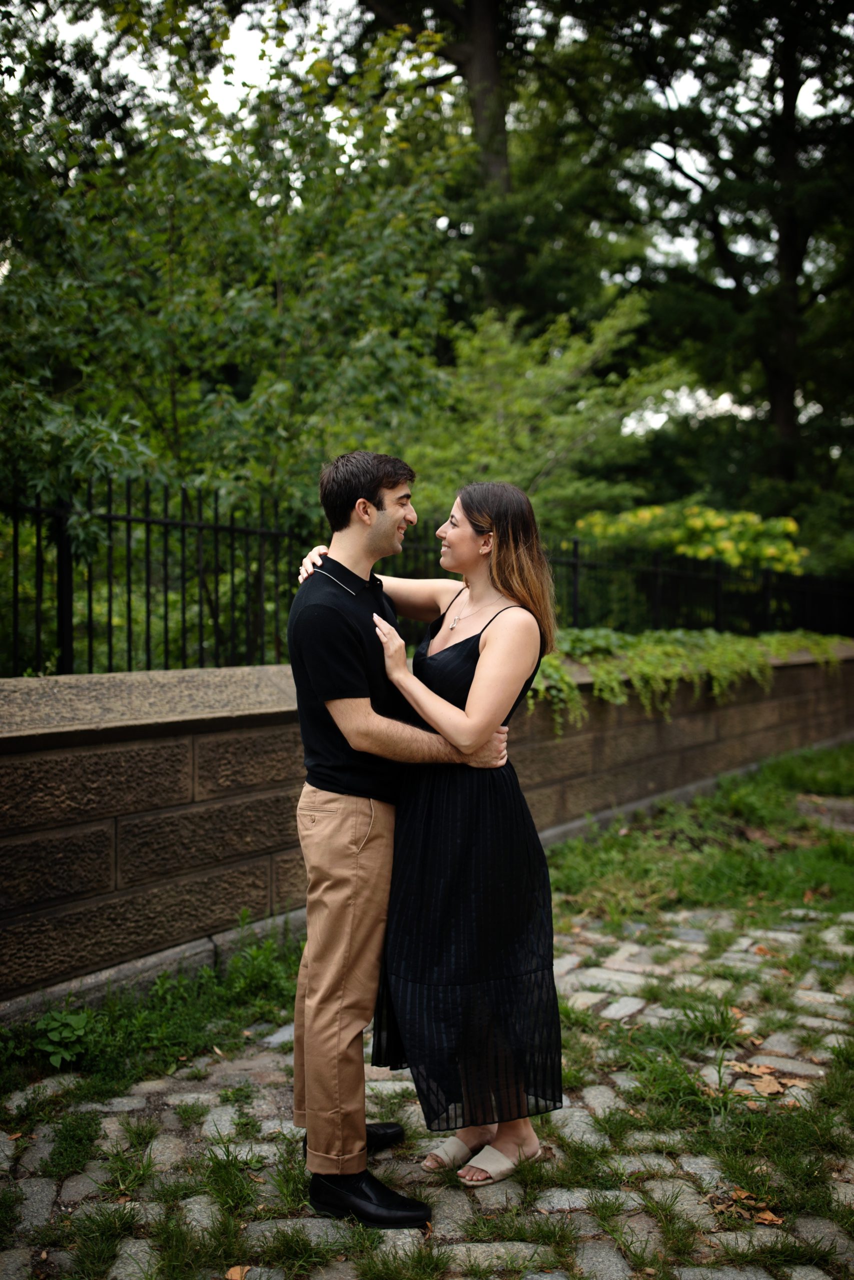 Central Park New York City Summer Romantic Chic Engagement Photos, captured by New York City Engagement and Wedding Photographers Janae Rose Photography