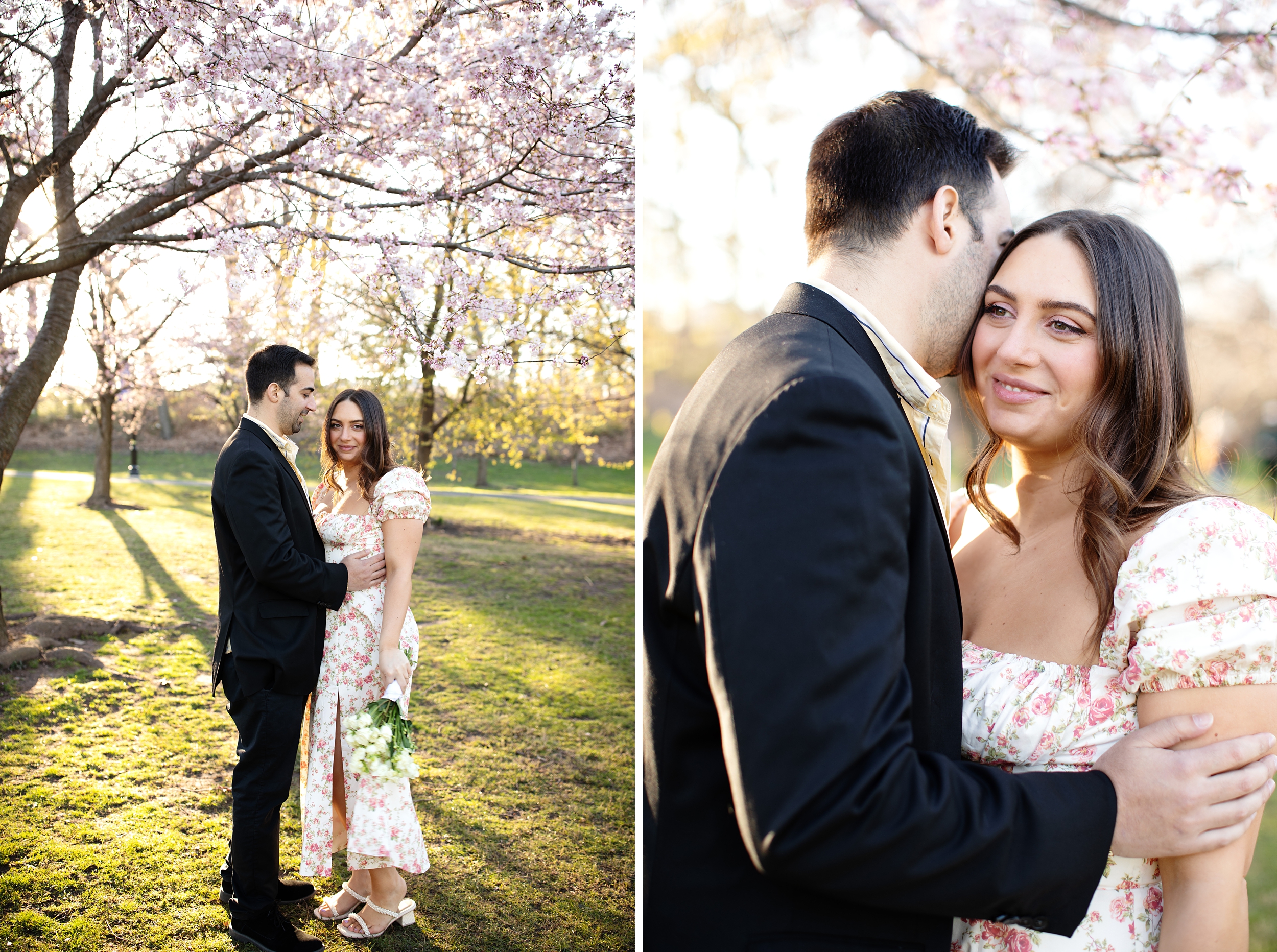 Branch Brook Park NJ Engagement Photos, Cherry Blossom Engagement Photos-New Jersey Wedding and Engagement Photographer