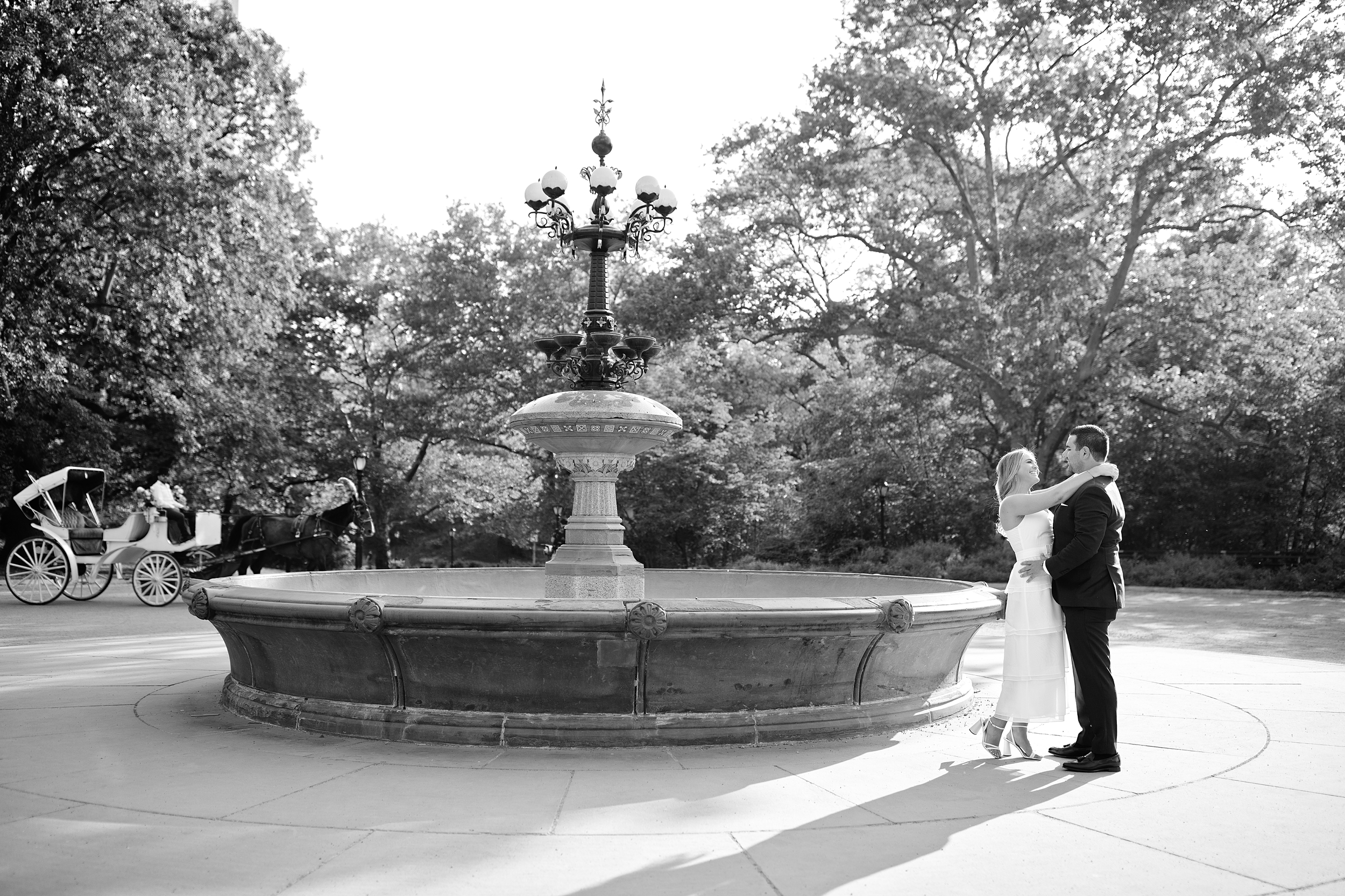 Chic Springtime Engagement Photos in Central Park New York City, captured by NYC Wedding and Engagement Photographers