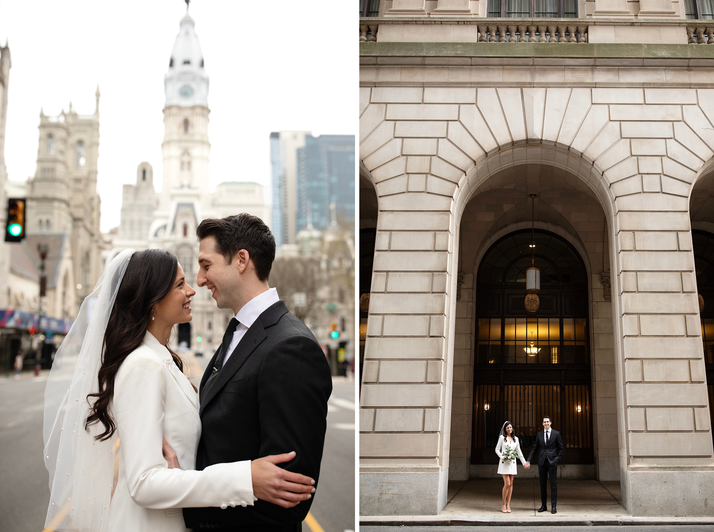 Center City Philadelphia Chic and Modern Spring Elopement, captured by Philadelphia Wedding and Elopement Photographer