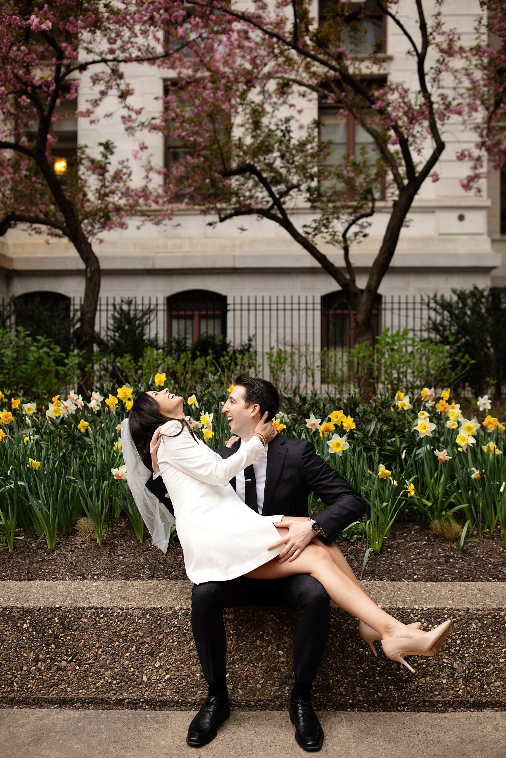 Center City Philadelphia Chic and Modern Spring Elopement, captured by Philadelphia Wedding and Elopement Photographer